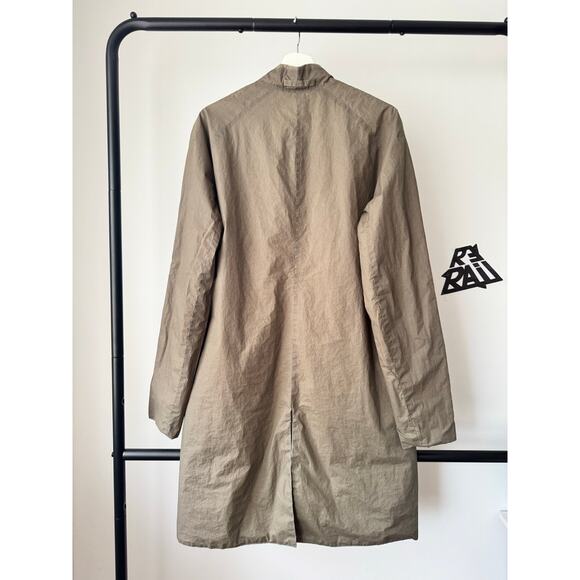 Lumen Et Umbra Reversible Long Trench Coat Cotton Blend - Picture 2 of 9